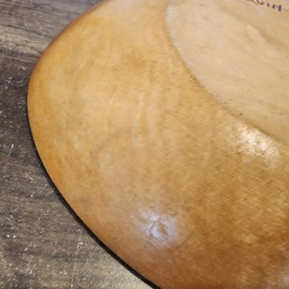 Wooden Serving‎ Bowl w/Spoon Hand Painted Made in Sweden Vintage 1954 7